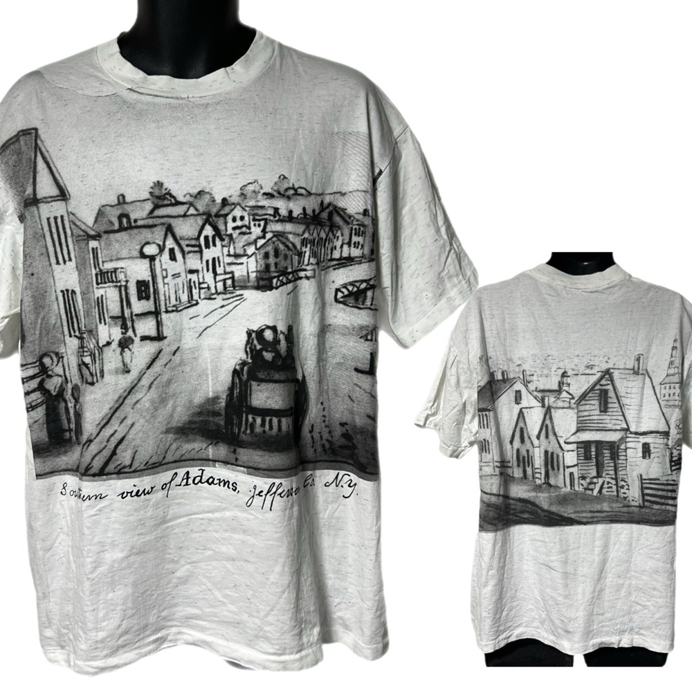 Vintage Southern View Adam’s Jefferson Co New York Tee Shirt XL Limited 2 Sided